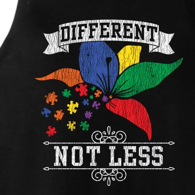 Autism Awareness Different Not Less Autistic Awareness Gift Ladies Tri-Blend Wicking Tank