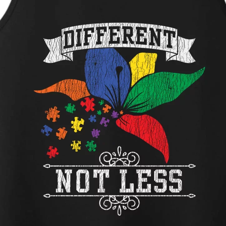 Autism Awareness Different Not Less Autistic Awareness Gift Performance Tank