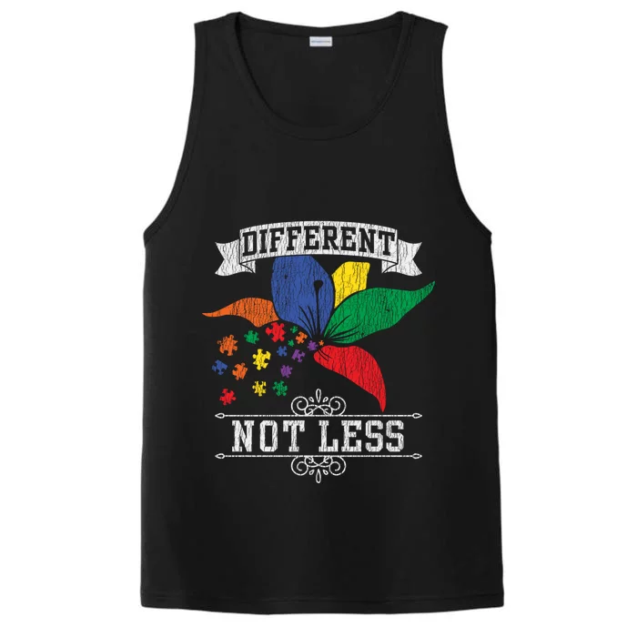 Autism Awareness Different Not Less Autistic Awareness Gift Performance Tank