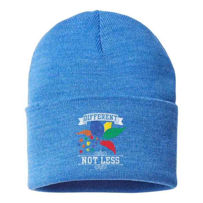 Autism Awareness Different Not Less Autistic Awareness Gift Sustainable Knit Beanie