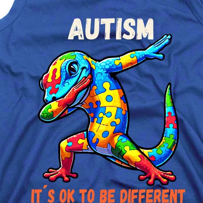 Autism Awareness Dabbing Gecko Gift Tank Top