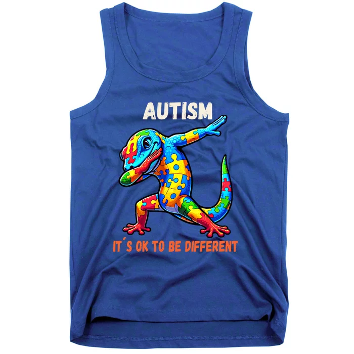 Autism Awareness Dabbing Gecko Gift Tank Top