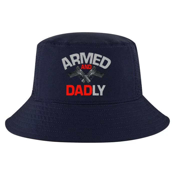 Armed And Dadly Funny Deadly Father Gifts For Fathers Day Cool Comfort Performance Bucket Hat