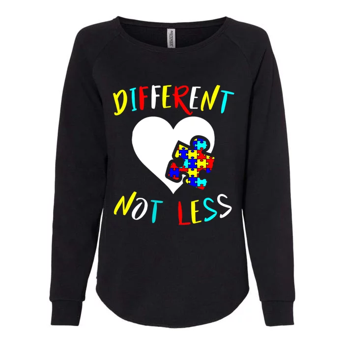 Autism Awareness Day Design Different Not Less Utistic Great Gift Womens California Wash Sweatshirt