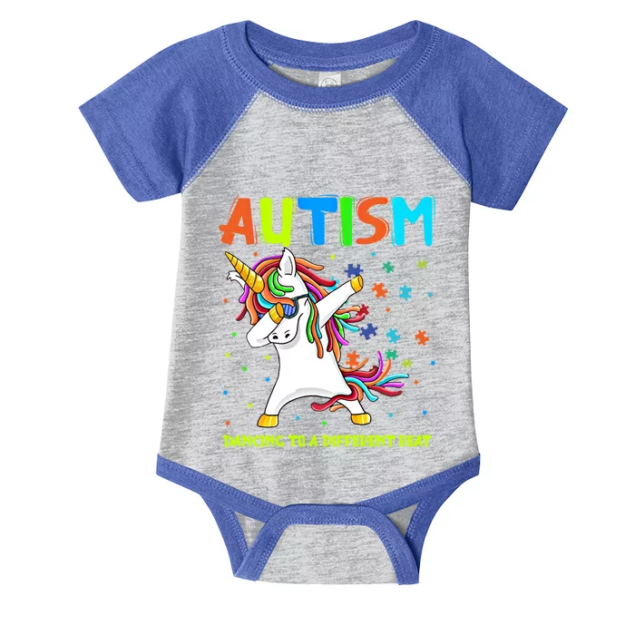 Autism Awareness Dabbing Unicorn Puzzle Piece Gift Infant Baby Jersey Bodysuit