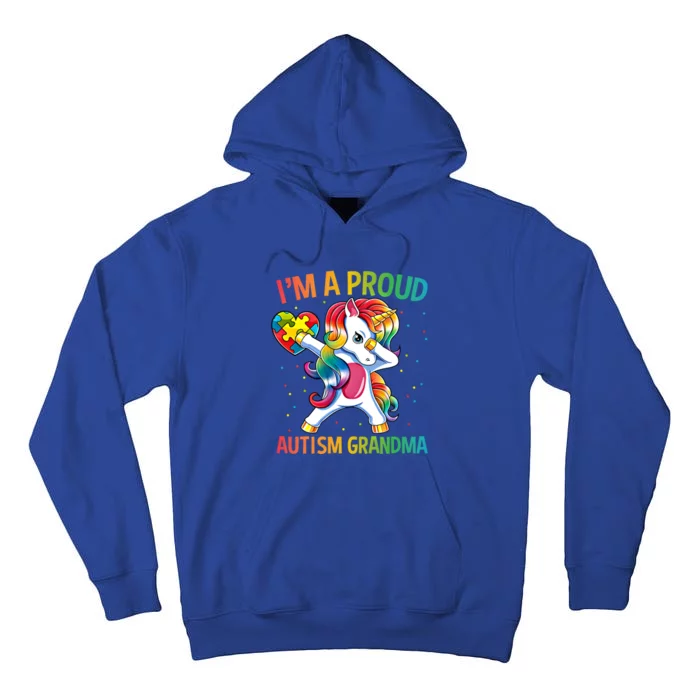 Autism Awareness Dabbing Unicorn Proud Grandma Meaningful Gift Tall Hoodie