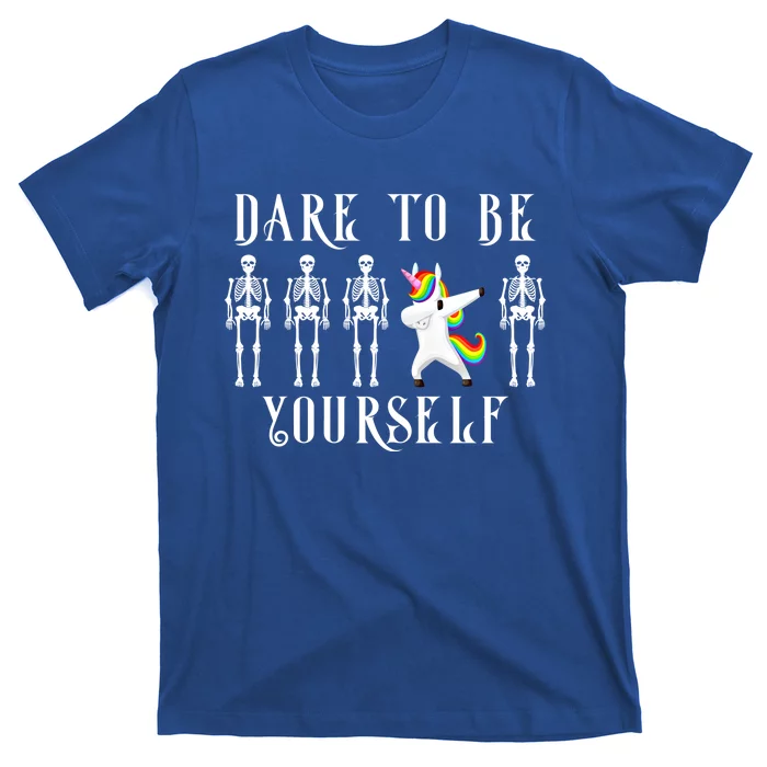 Autism Awareness Dare To Be Yourself Unicorn Dabbing Autism Cute Gift T-Shirt