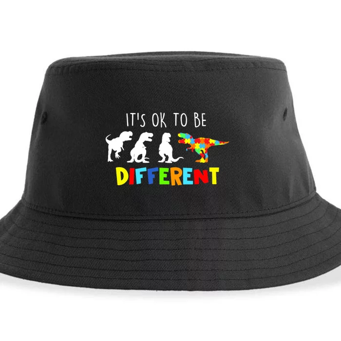 Autism Awareness Dinosaur Boy Its Ok To Be Different Sustainable Bucket Hat