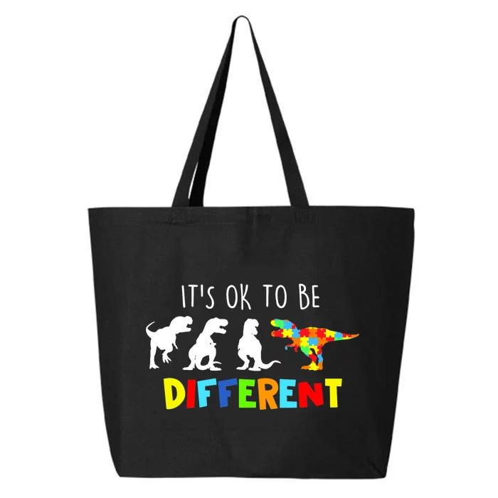 Autism Awareness Dinosaur Boy Its Ok To Be Different 25L Jumbo Tote