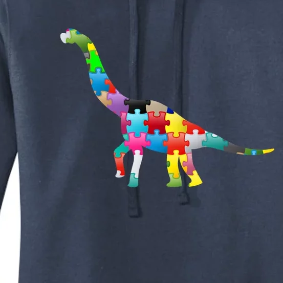 Autism Awareness Day Dinosaur Gift Women's Pullover Hoodie