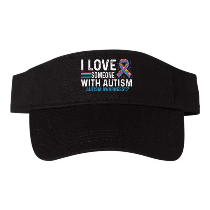 Autism Awareness Day Heart I Love Someone With Autism Valucap Bio-Washed Visor