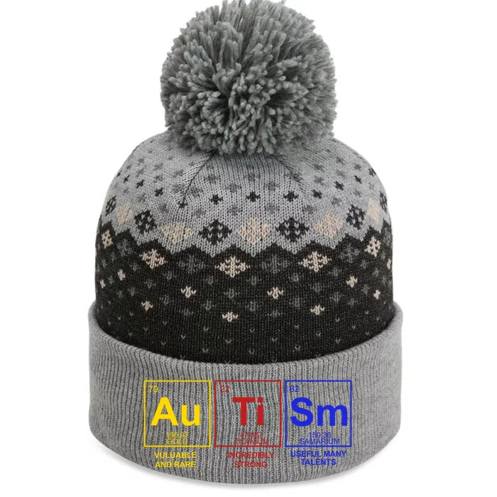 Autism Awareness Elements Periodic Table The Baniff Cuffed Pom Beanie