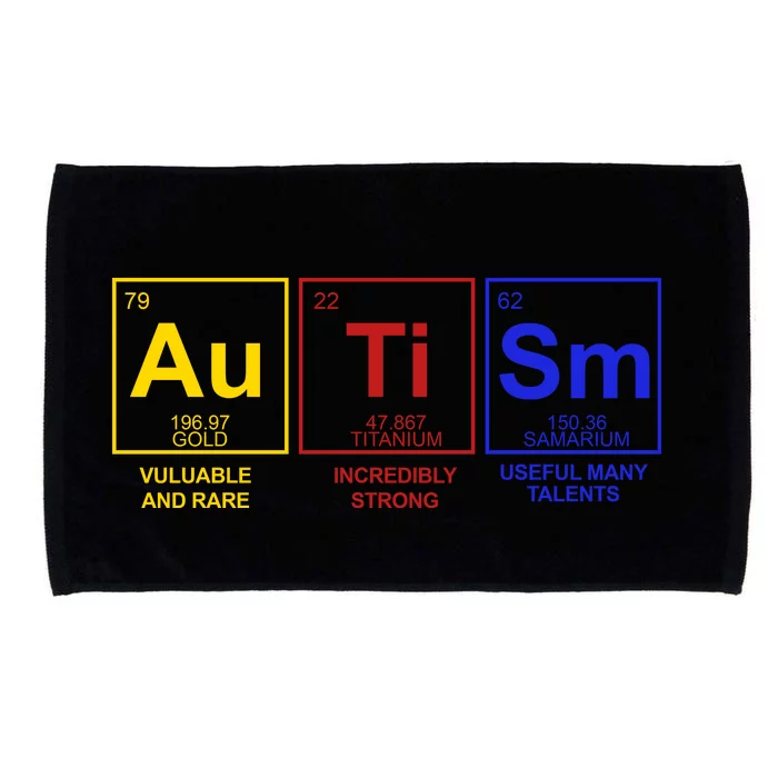 Autism Awareness Elements Periodic Table Microfiber Hand Towel