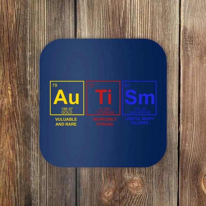 Autism Awareness Elements Periodic Table Coaster