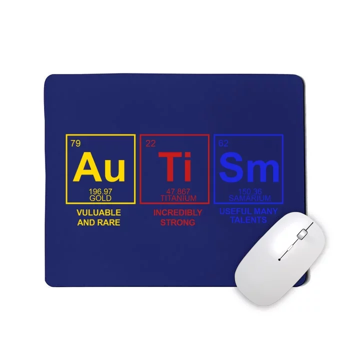 Autism Awareness Elements Periodic Table Mousepad