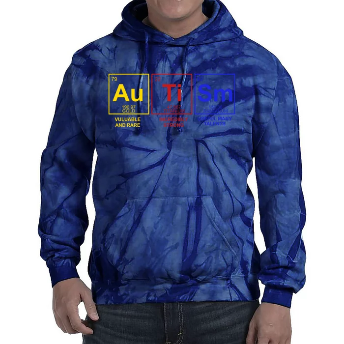 Autism Awareness Elements Periodic Table Tie Dye Hoodie