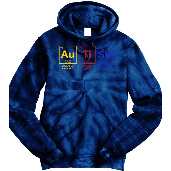 Autism Awareness Elements Periodic Table Tie Dye Hoodie