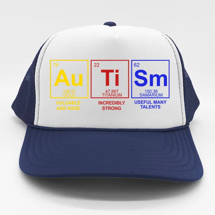 Autism Awareness Elements Periodic Table Trucker Hat