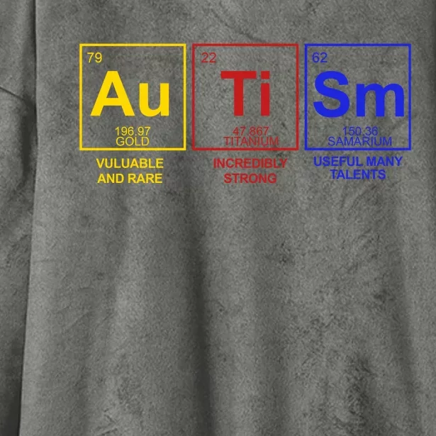 Autism Awareness Elements Periodic Table Hooded Wearable Blanket