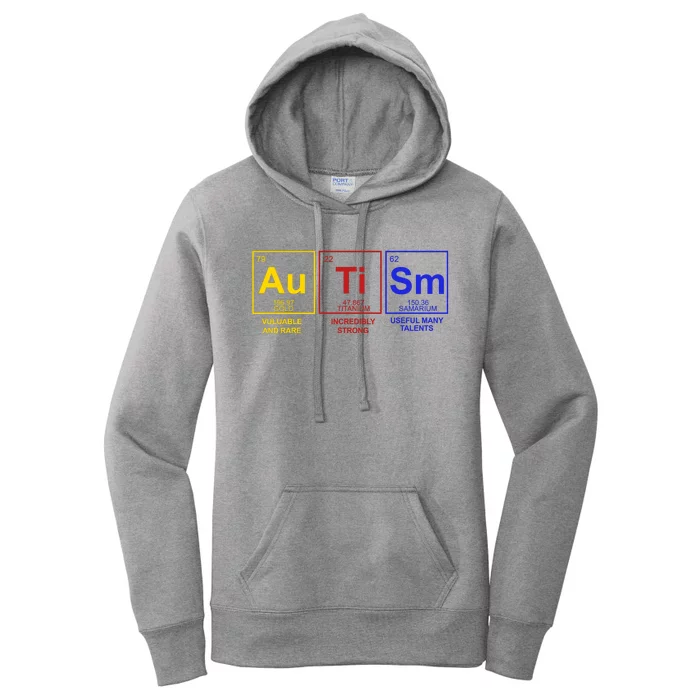 Autism Awareness Elements Periodic Table Women's Pullover Hoodie