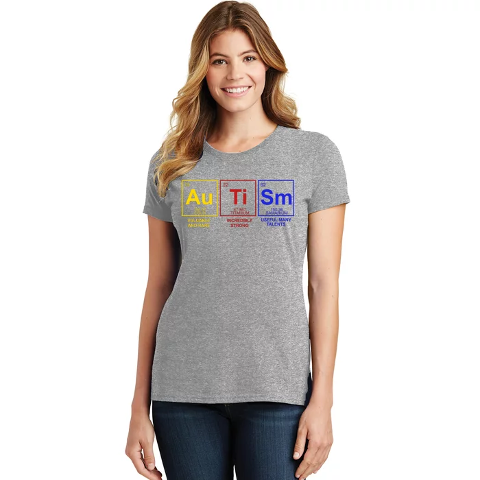 Autism Awareness Elements Periodic Table Women's T-Shirt