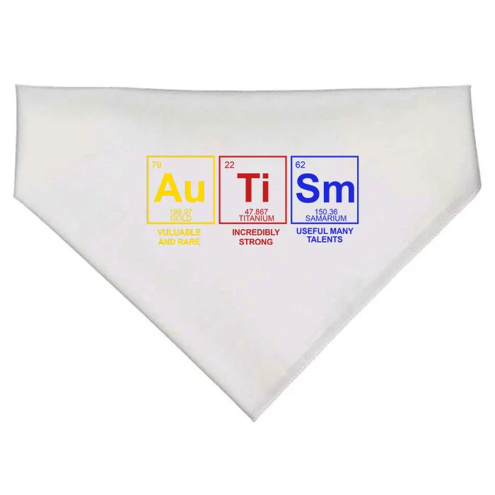 Autism Awareness Elements Periodic Table USA-Made Doggie Bandana