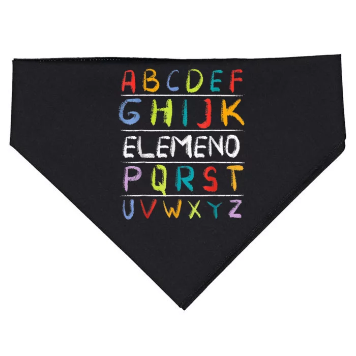 Alphabet ABC Elemeno Back To School Teacher Student Kid USA-Made Doggie Bandana