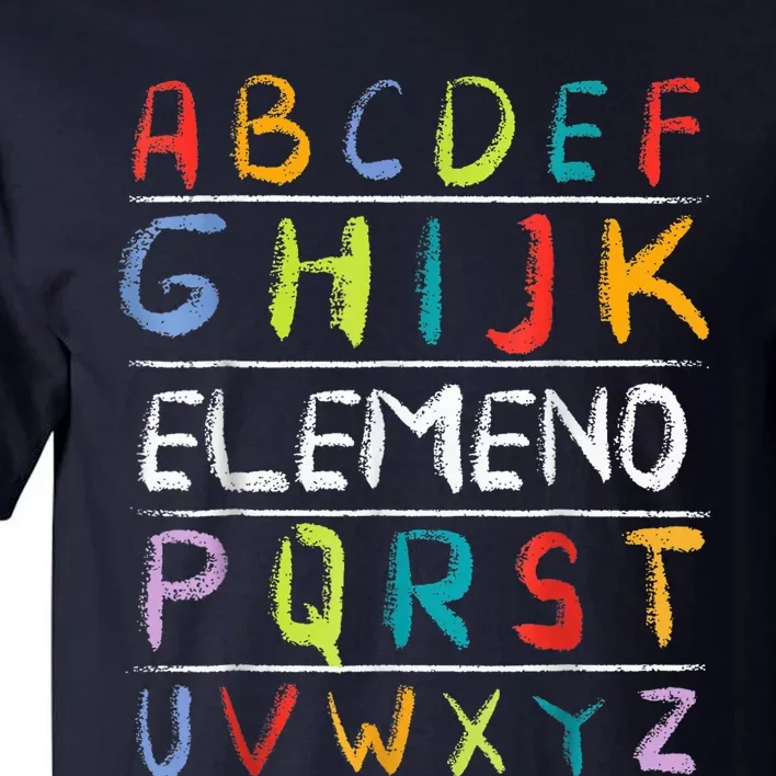 Alphabet ABC Elemeno Back To School Teacher Student Kid Tall T-Shirt