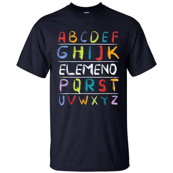 Alphabet ABC Elemeno Back To School Teacher Student Kid Tall T-Shirt