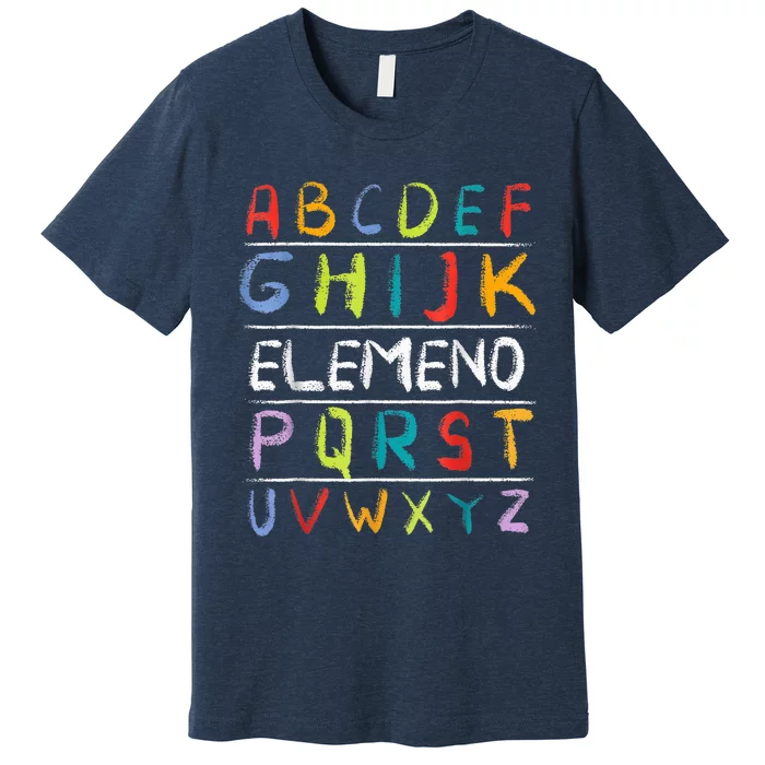 Alphabet ABC Elemeno Back To School Teacher Student Kid Premium T-Shirt