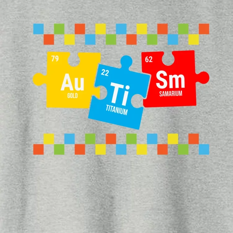 Autism Awareness Elets Periodic Table Asd Gift Women's Crop Top Tee