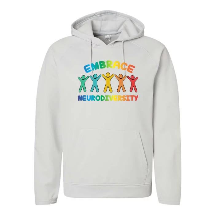 Autism Awareness Embrace Neurodiversity Performance Fleece Hoodie