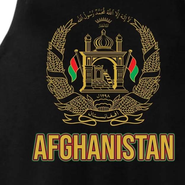 AFG Afghanistan Emblem Ladies Tri-Blend Wicking Tank