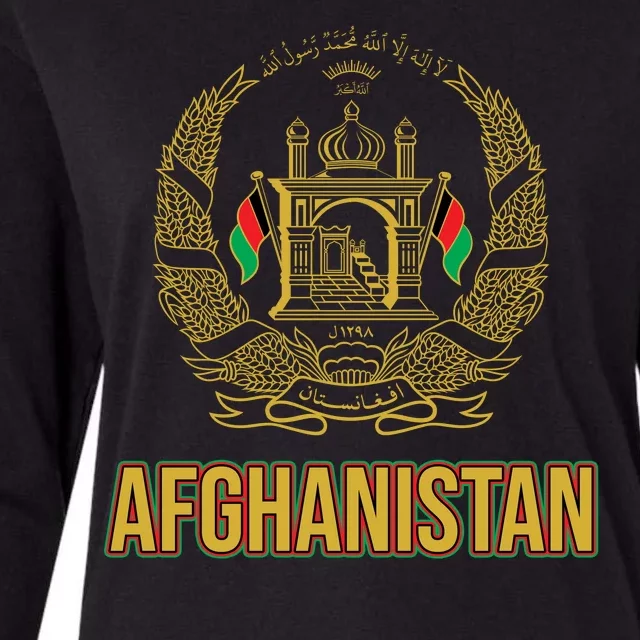 AFG Afghanistan Emblem Womens Cotton Relaxed Long Sleeve T-Shirt