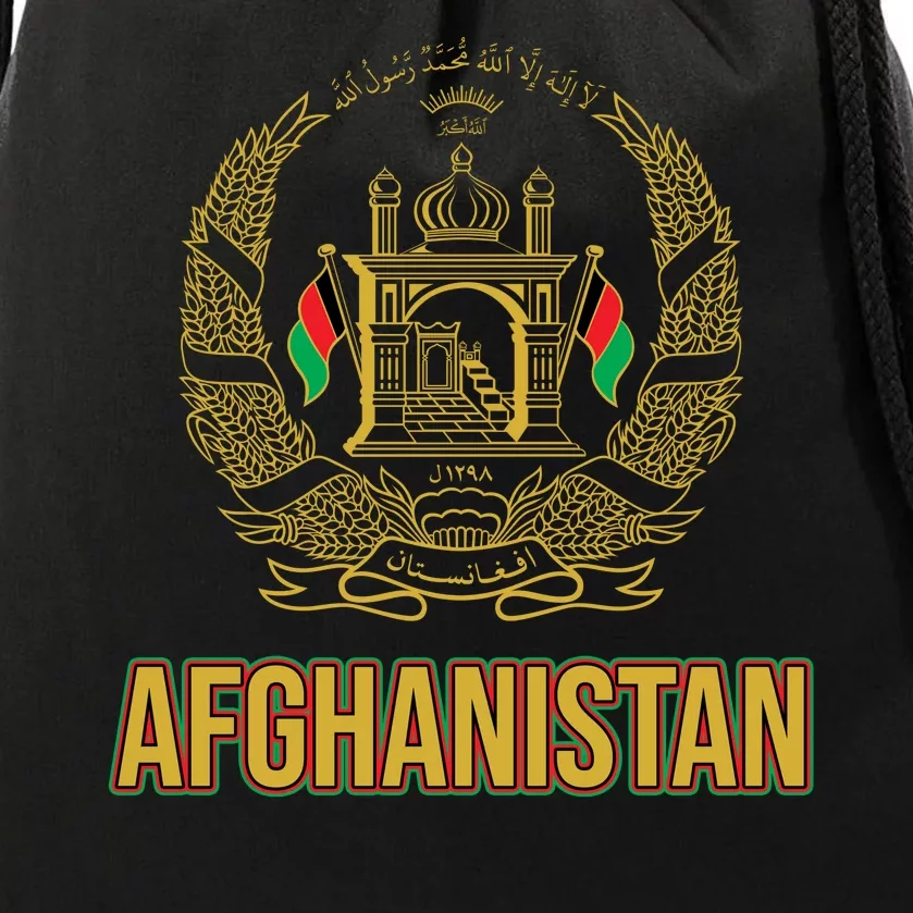 AFG Afghanistan Emblem Drawstring Bag