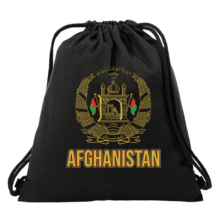 AFG Afghanistan Emblem Drawstring Bag