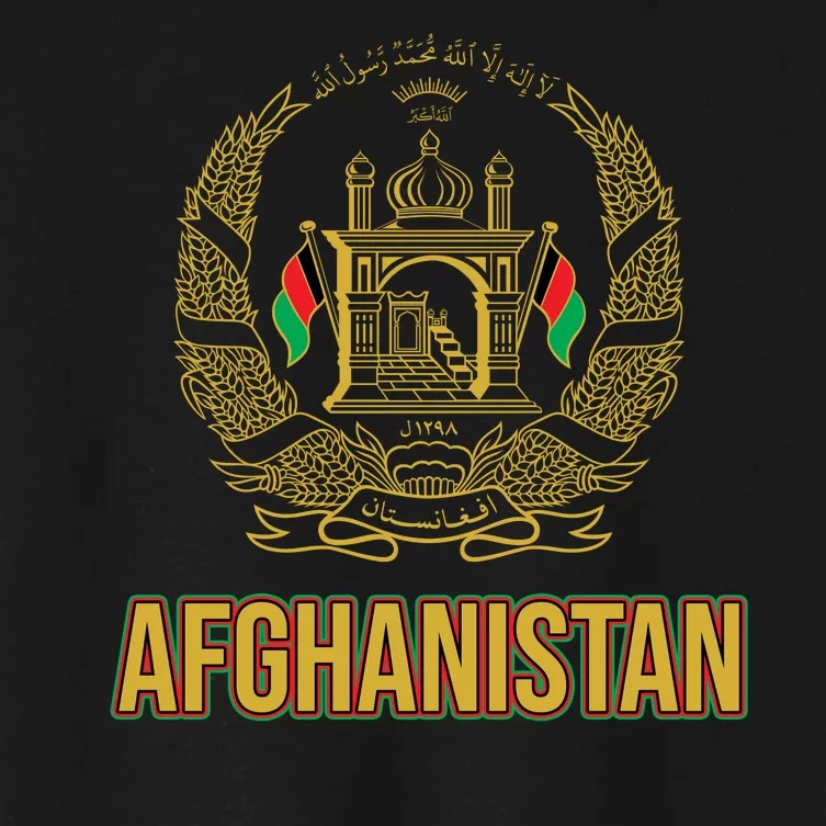 AFG Afghanistan Emblem Women's Crop Top Tee