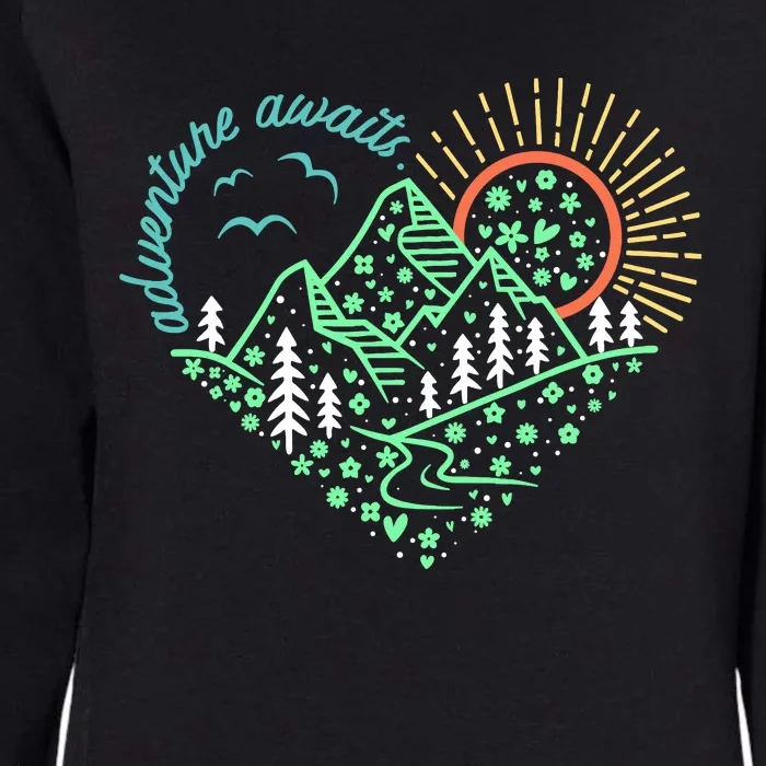 Adventure Awaits Explore More Nature Hiking Camping Womens California Wash Sweatshirt