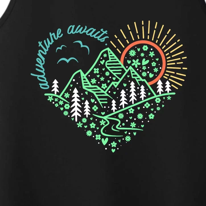 Adventure Awaits Explore More Nature Hiking Camping Performance Tank