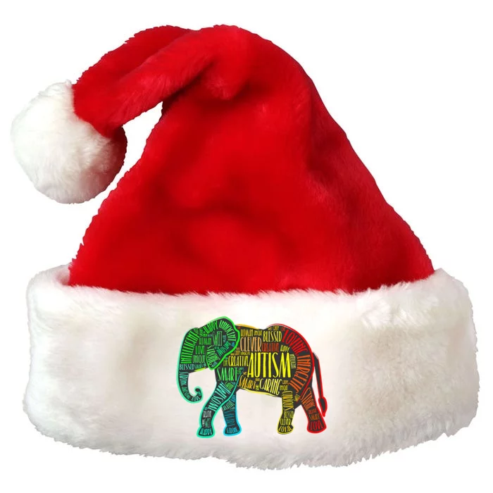 Autism Awareness Elephant Premium Christmas Santa Hat