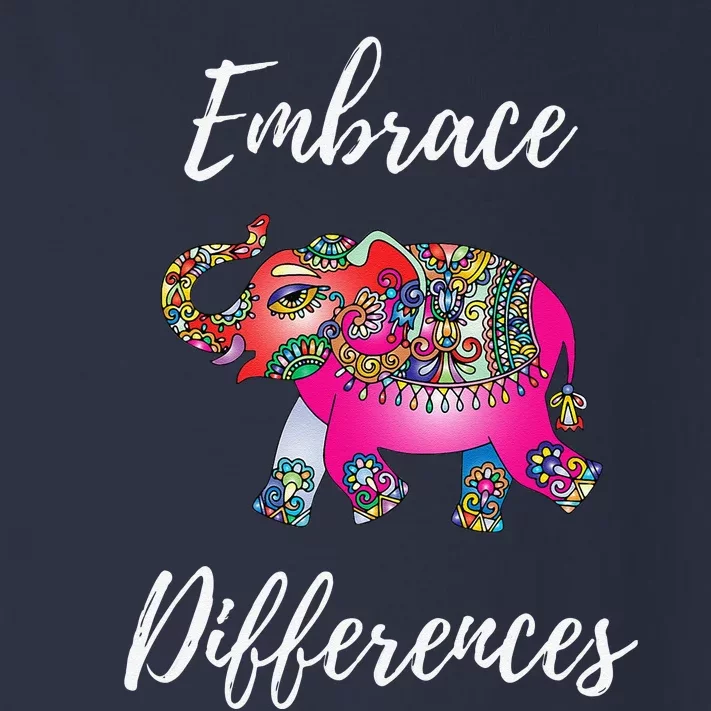 Autism Awareness Embrace Differences Elephant Toddler Long Sleeve Shirt