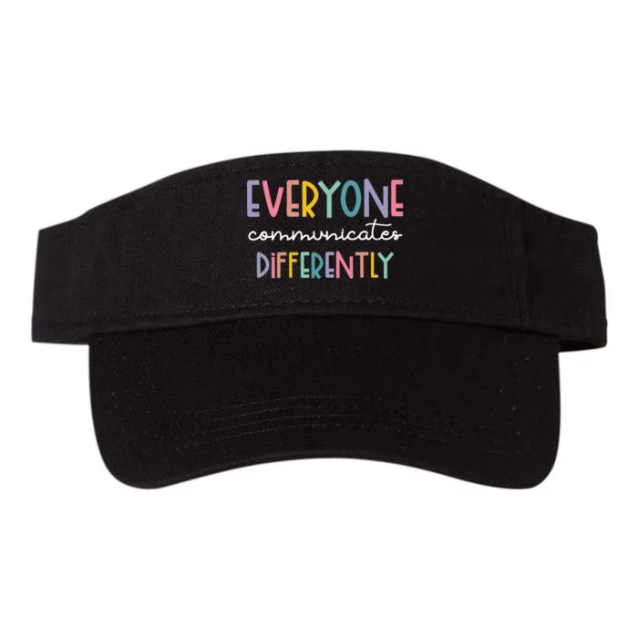 Autism Awareness Everyone Communicates Differently Valucap Bio-Washed Visor