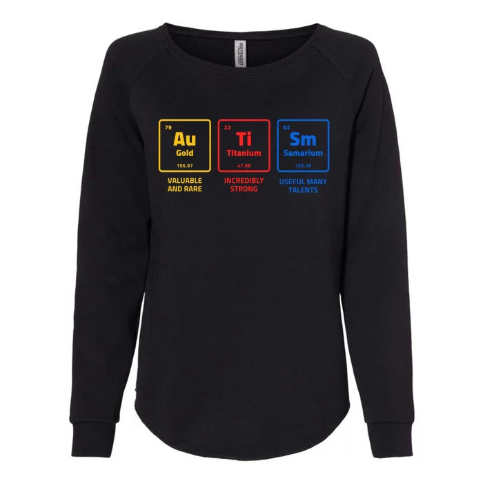 Autism Awareness Elets Periodic Table Asd Cute Gift Womens California Wash Sweatshirt