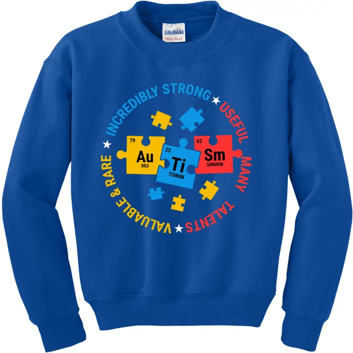 Autism Awareness Elets Periodic Table Asd Meaningful Gift Kids Sweatshirt