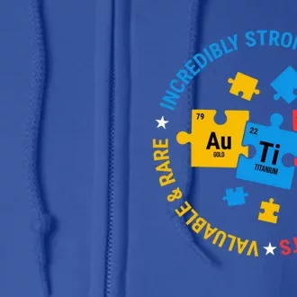 Autism Awareness Elets Periodic Table Asd Meaningful Gift Full Zip Hoodie