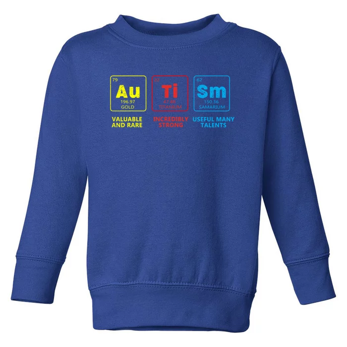 Autism Awareness Elets Periodic Table Support Autism Gift Toddler Sweatshirt