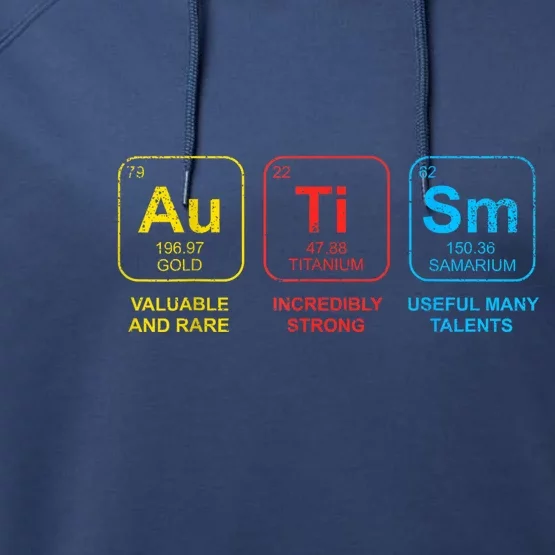 Autism Awareness Elements Periodic Table Asd Performance Fleece Hoodie