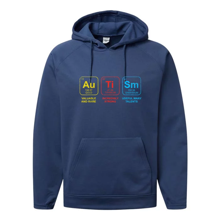 Autism Awareness Elements Periodic Table Asd Performance Fleece Hoodie