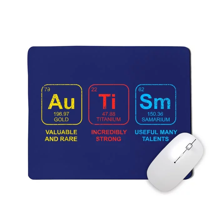 Autism Awareness Elements Periodic Table Asd Mousepad