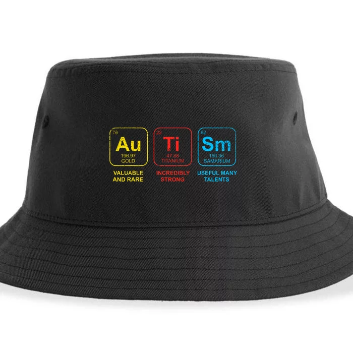 Autism Awareness Elements Periodic Table Asd Sustainable Bucket Hat